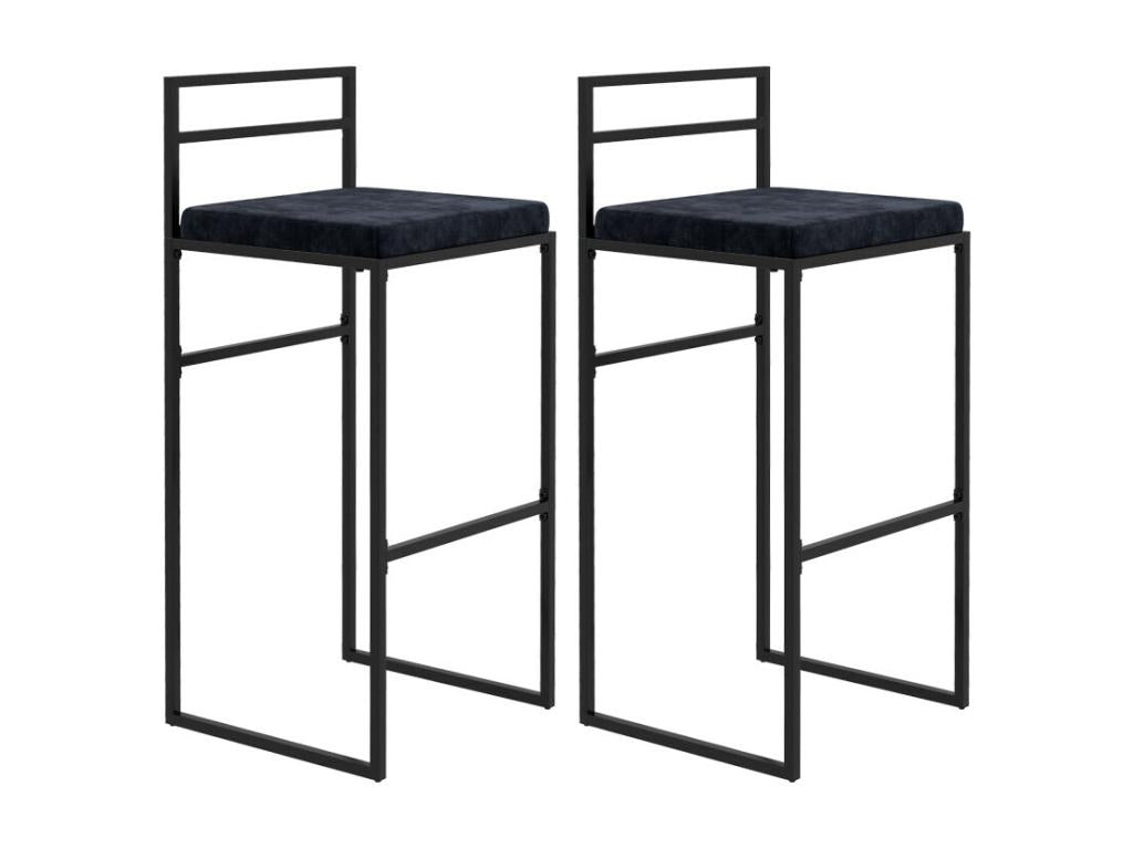 Set of 2 Dormeva black designer bar stools AXJV29234