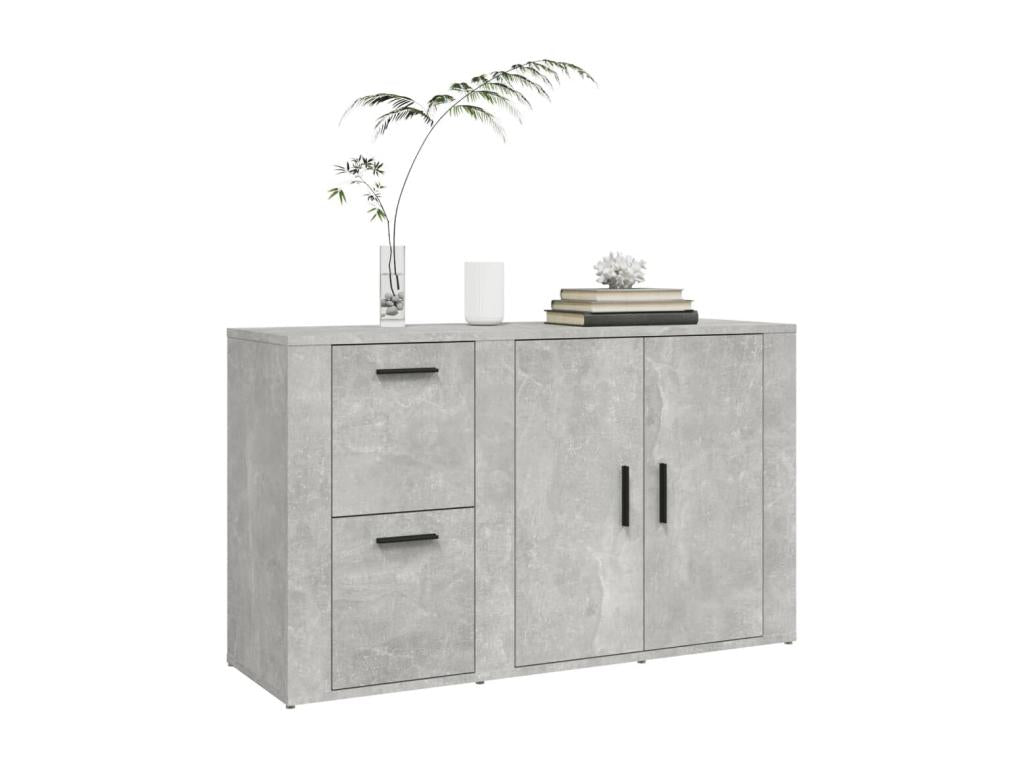 Concrete Grey Buffet 100x33x59.5 cm Engineered Wood HRGQ64816