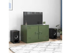 Olive green TV stand 67x39x44 cm steel RFHH83741