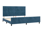 Dark blue velvet bed frame without mattress 200x200 cm SSWN23209