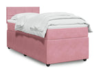 Lysvia bed base with mattress, Rose 90x200 cm, Velvet ETCQ73467