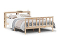 Bed frame without mattress 135x190 cm solid pine wood TWQQ86861