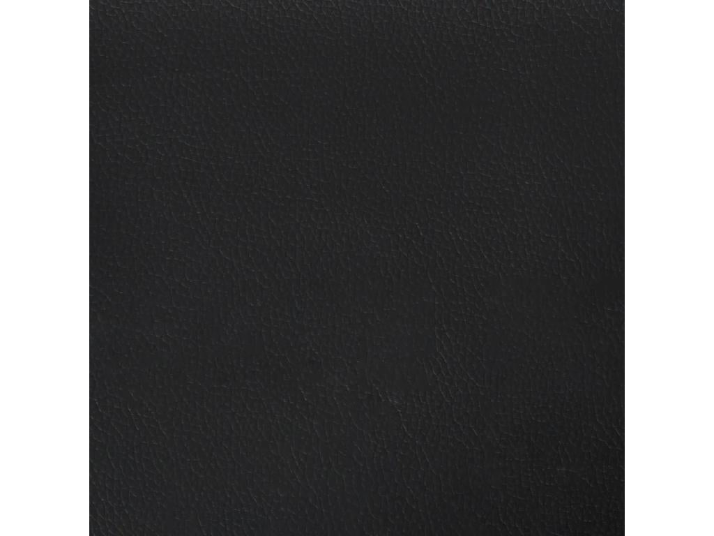 Black bed frame 100x200 cm Faux leather NTNX20810