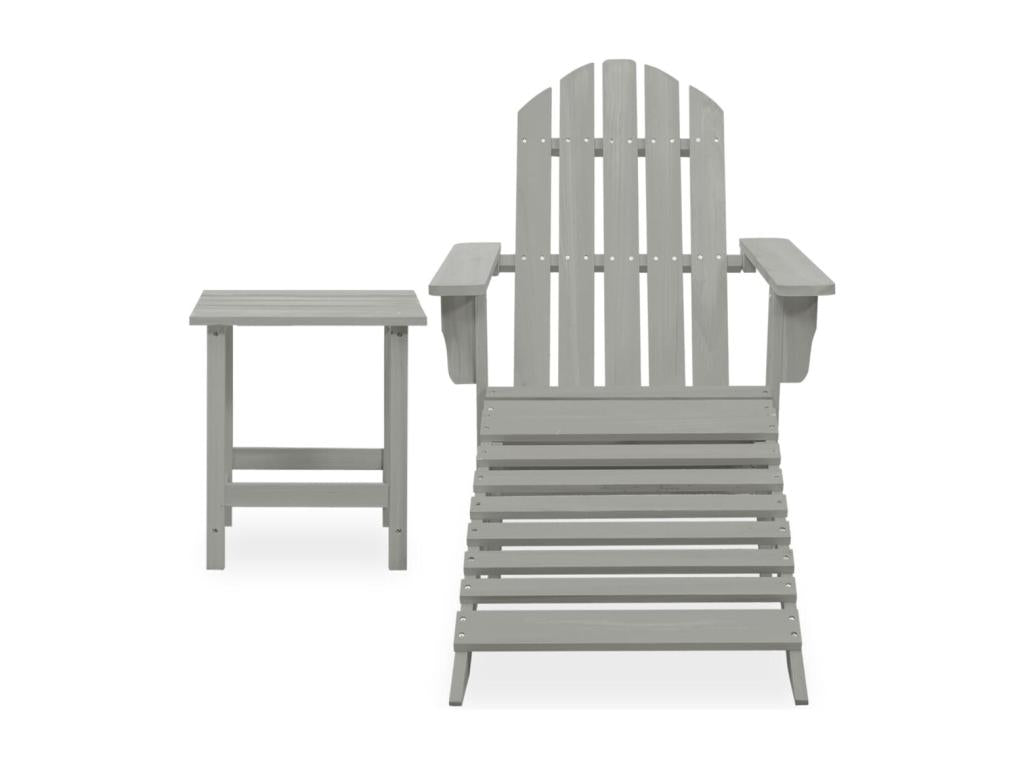 Dormeva garden chair with ottoman and table, Fir Grey KMKB07979