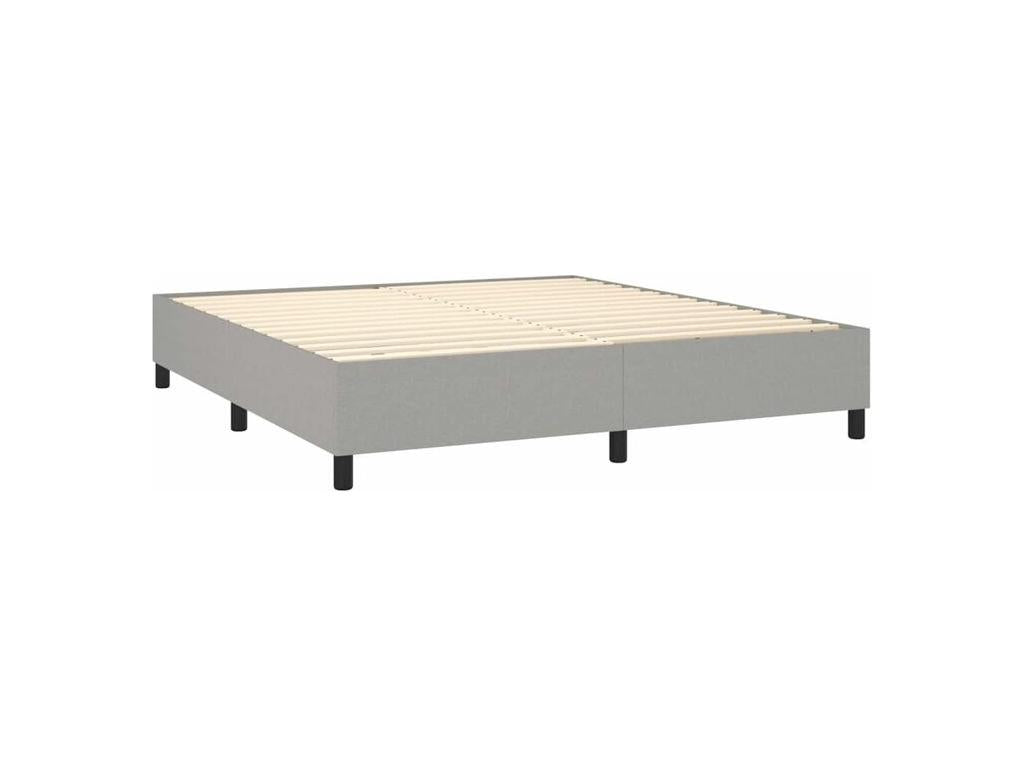 Lysvia bed base with light grey mattress 180x200 Fabric OAZW63858