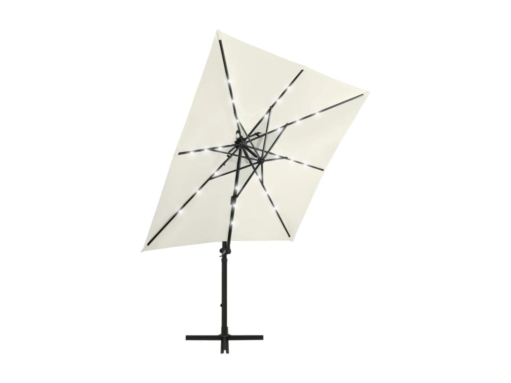 Cantilever parasol with pole and Lysvia LED Sand 250 cm AIFG12054
