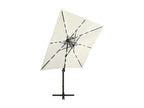 Cantilever parasol with pole and Lysvia LED Sand 250 cm AIFG12054