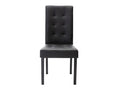 Set of 6 Dormeva chairs - Black faux leather / black wood legs KTBP98547