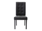 Set of 6 Dormeva chairs - Black faux leather / black wood legs KTBP98547