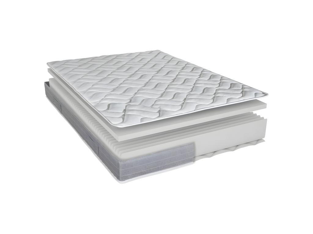 160x200 cm Foam Mattress and Bed Base - Dormeva - Firm Support - Disassembled Bed Base - Concrete DHRV30678