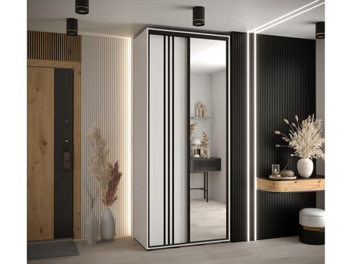 Dormeva 7 Sliding Door Wardrobe 235.2/100/45 2 Doors White/White/Black FEME05481