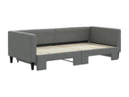 Daybed with pull-out bed, dark grey, 90x190 cm, fabric SMRN27301