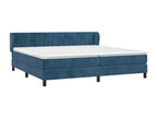 Upholstered bed base and mattress, Dark Blue 200x200cm Velvet DLFY30437