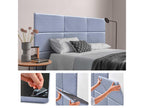 Dormeva Set of 8 Self-Adhesive Linen Wall Panels, Sound Absorbing, Shock-Absorbing, and Headboards, Blue, 50x40cm x8 XPOY09393