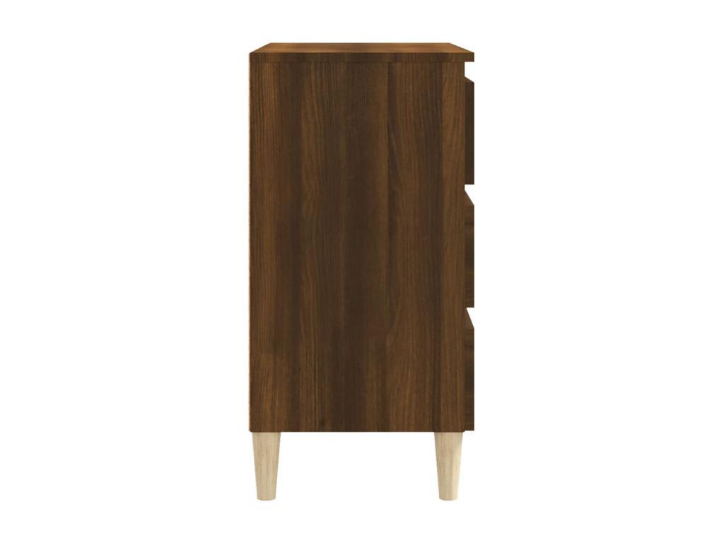 Brown Oak Buffet 60x35x69 cm Engineered Wood QUHN69103