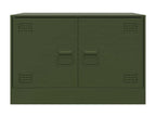 Olive green TV stand 67x39x44 cm steel RFHH83741