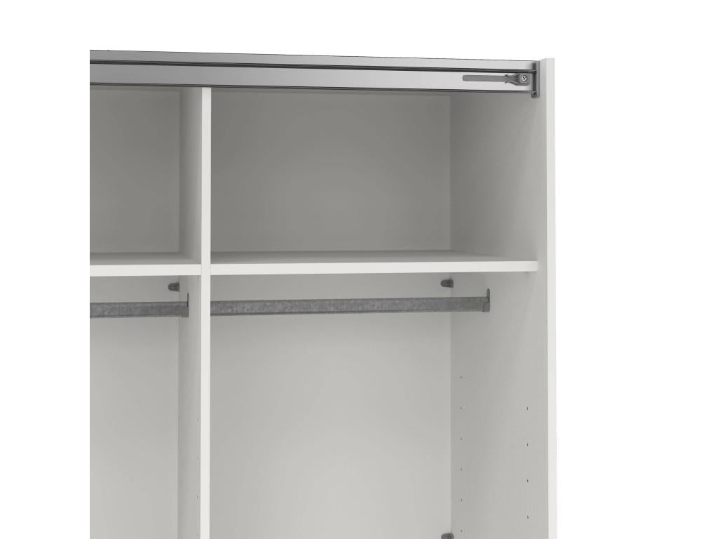 Large Lysvia Multipurpose Wardrobe, Multifunctional Furniture, Shoe Rack, Shoe Storage for Wardrobe, 119x62x200 cm, White, KOJV05166