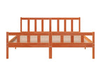 Brown bed frame and headboard 160x200 pine wood KKAJ86335