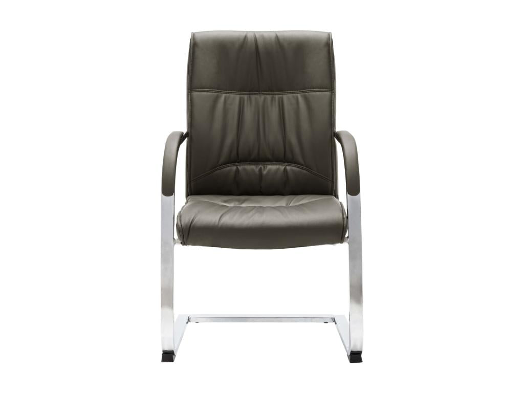 Cantilever office chair, grey faux leather, JLPT92407