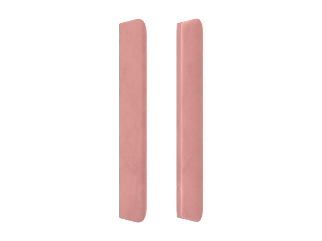 Headboard with wings, Pink, 183x16x118/128 cm, Velvet, HRLI98473