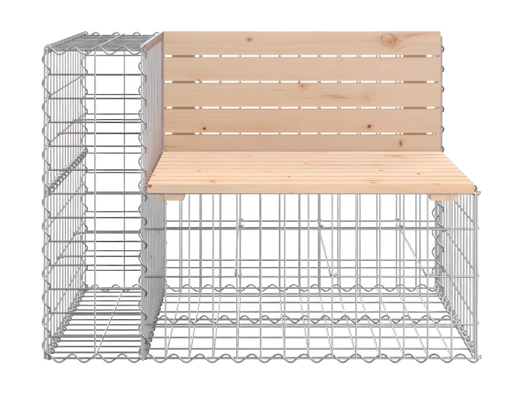 Gabion-style garden bench, 184x71x65.5 cm, solid pine wood, OFYB41971