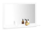 Bathroom Mirror, White, 60x10.5x37 cm, Engineered Wood, ALMT77383