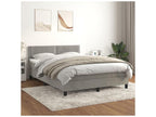 Dormeva bed base and mattress, light grey, 140x200 cm, velvet, XSMD34800