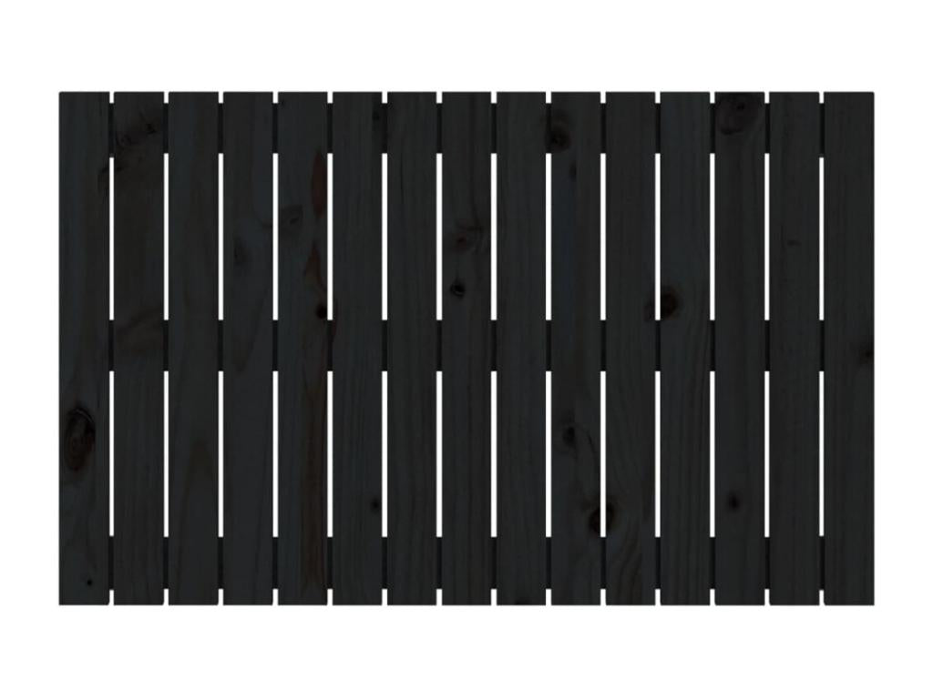 Wall-mounted headboard, black, 95.5x3x60 cm, solid pine wood, EKHZ83981