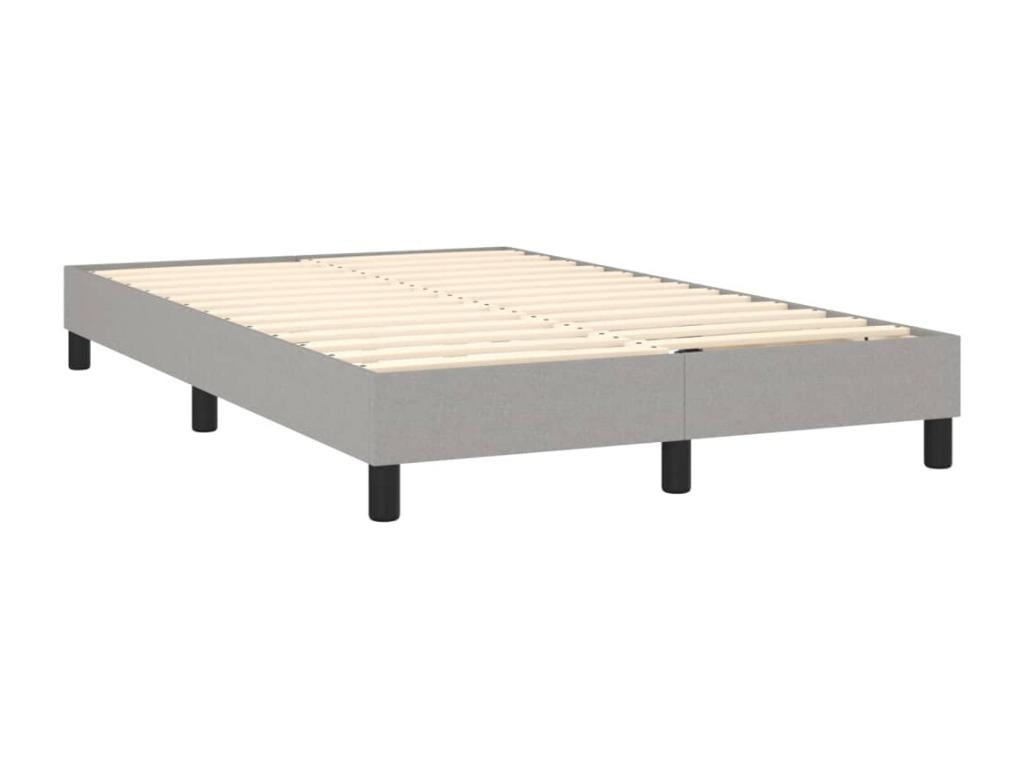 Dormeva bed base with LED light grey mattress 120x190 cm fabric PFRG49262