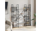 Lysvia bookcase, grey, 155.5x24x166.5 cm, engineered wood, FFPN85359