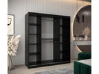 MIROR 3 SLIDING DOOR WARDROBE 200/180/62 2 Doors black CNNU62250