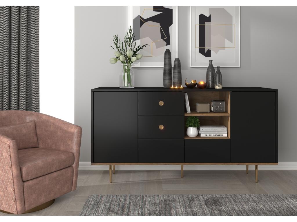 Dormeva modern black sideboard / 160 cm GALY16456